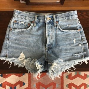 Agolde Parker cut off jean shorts size 24